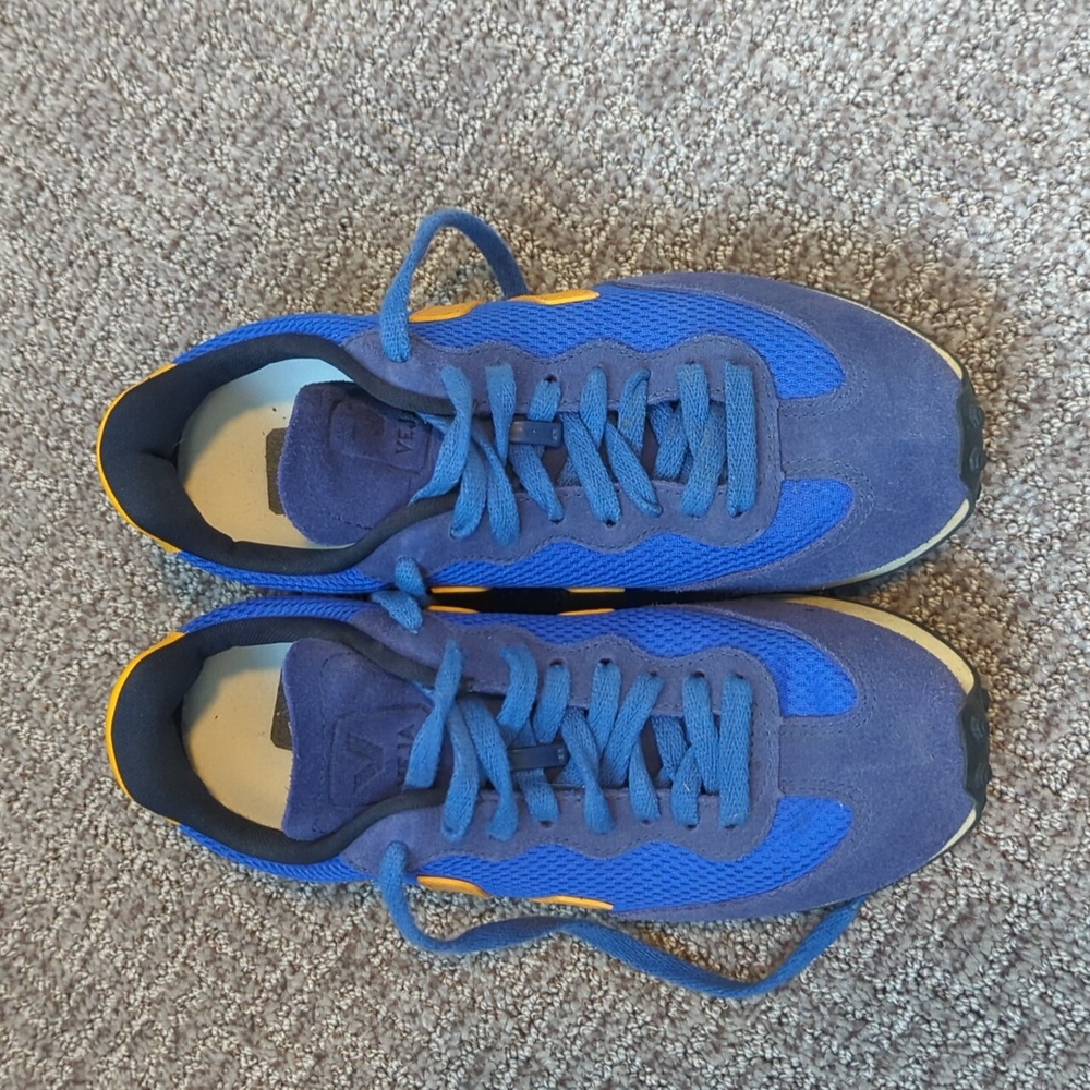Veja Rio Branco Alveomesh Sneaker in Paros Blue/Ouro sz 38EU/7US